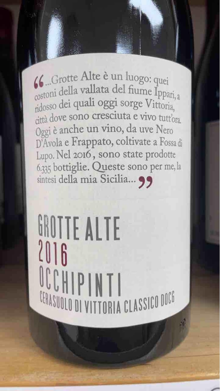 Grotte Alte - Azienda Agricola Arianna Occhipinti - Arianna Occhipinti 