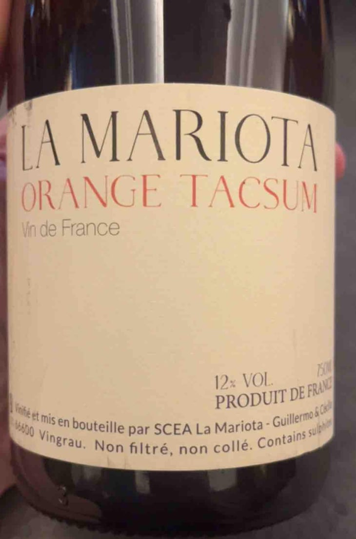 Orange Tacsum - La Mariota - Cecilia Diaz & Guillermo Campos Baeza 