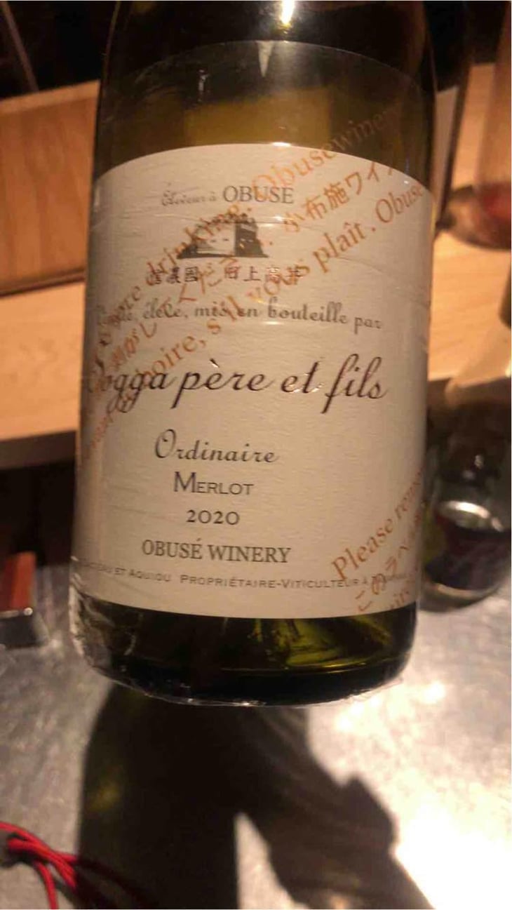Ordinaire Merlot - Domaine Sogga - Obusé Winery - Akihiko Soga -2020