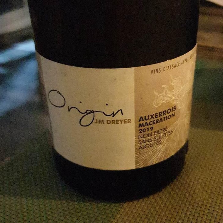 Origin Auxerrois Macération - J.M. Dreyer - Jean-Marc Dreyer 