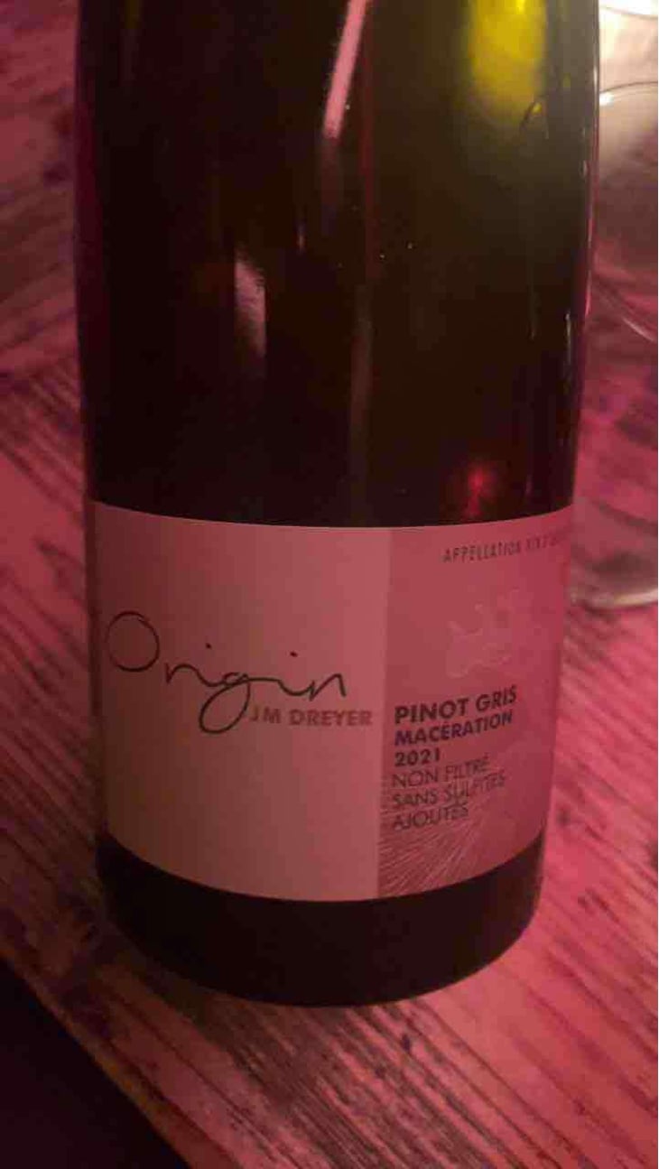 Origin Auxerrois Macération - J.M. Dreyer - Jean-Marc Dreyer 