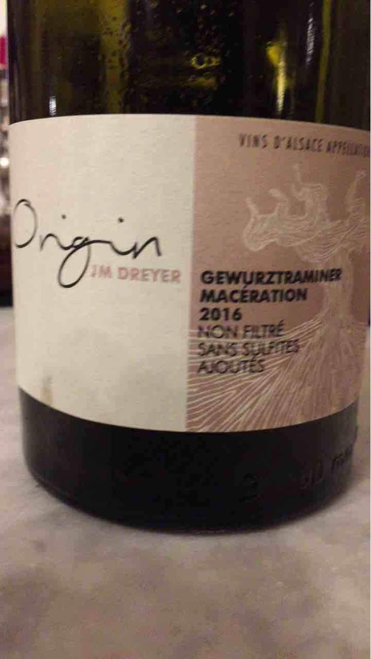 Origin Gewürztraminer Macération - J.M. Dreyer - Jean-Marc Dreyer 