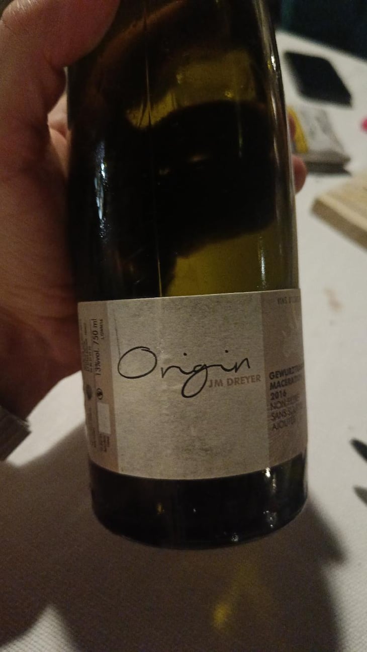 Origin Gewürztraminer Macération - J.M. Dreyer - Jean-Marc Dreyer 