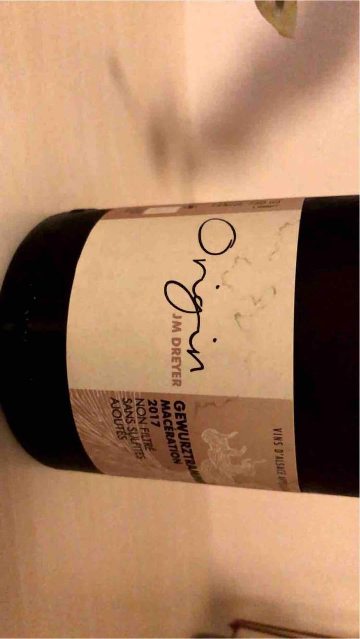 Origin Gewürztraminer Macération - J.M. Dreyer - Jean-Marc Dreyer 