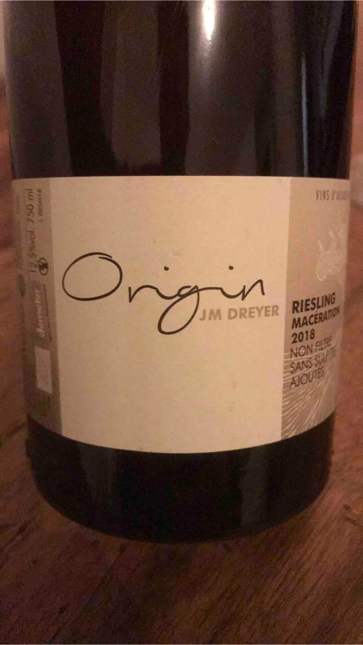 Origin Riesling Macération - J.M. Dreyer - Jean-Marc Dreyer 