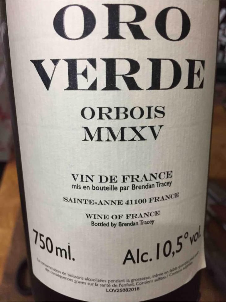 Oro Verde - Domaine Le Clocher - Les Vins de Sainte Anne - Brendan & Sean Tracey 