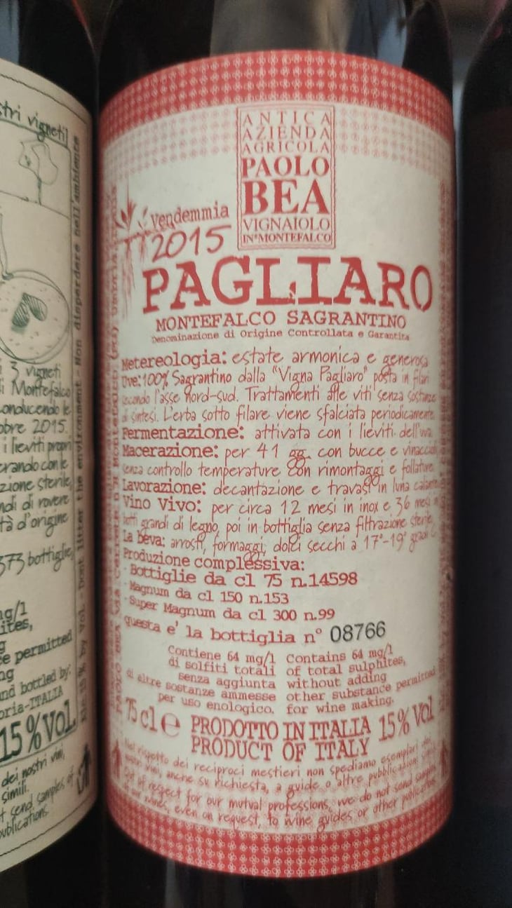 Pagliaro - Antica Azienda Agricola Paolo Bea - Giampiero Bea 
