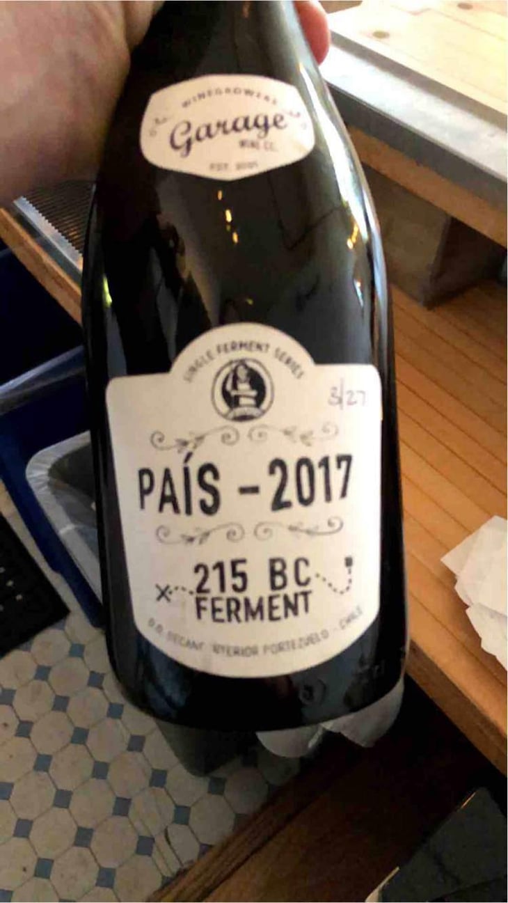 Pais 215 BC Ferment - Chile - Garage Wine Co 