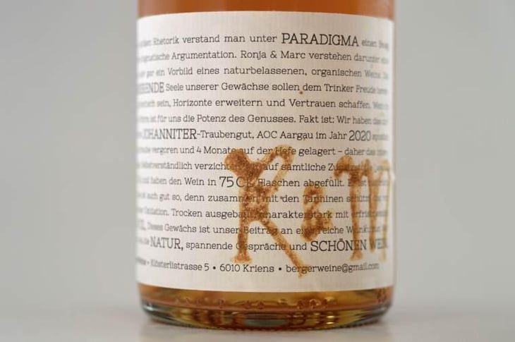 Paradigma Orange - Berger Weine - Ronia & Marc Berger 