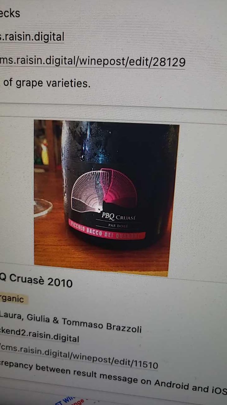 PBQ Cruasè - Piccolo bacco dei quaroni - Mario, Laura, Giulia & Tommaso Brazzoli 