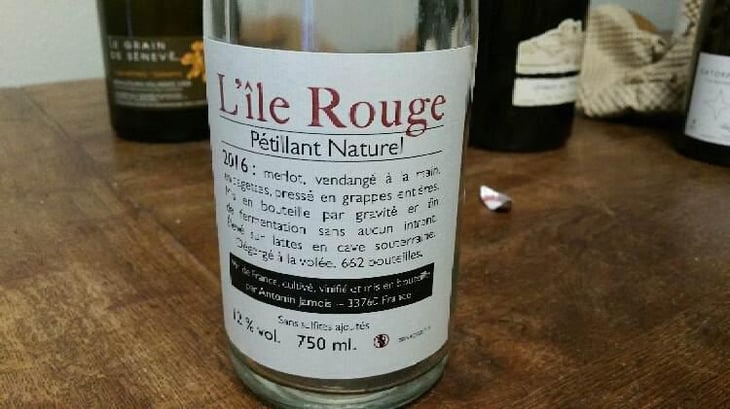 Pétillant Naturel - L'île Rouge - Antonin Jamois 
