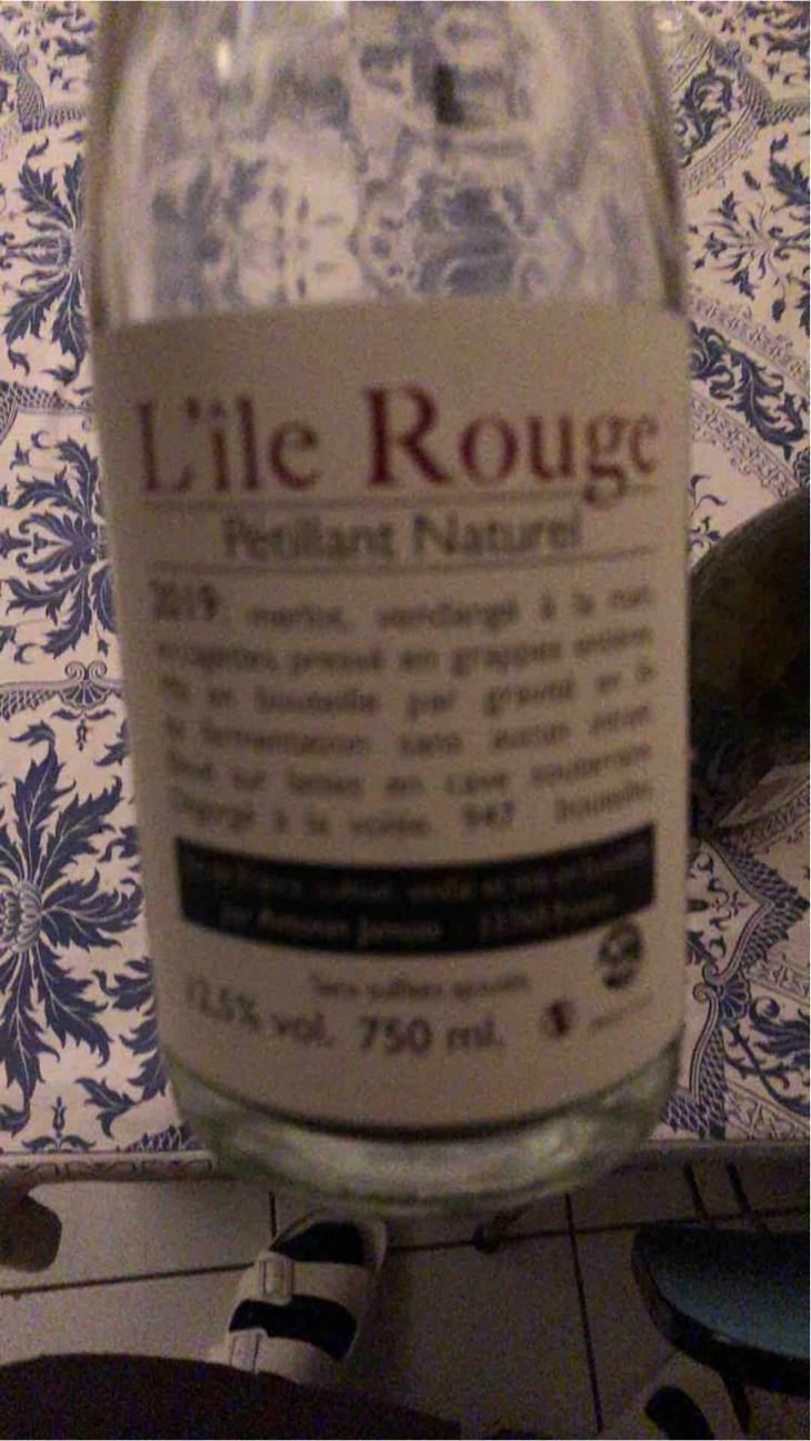 Pétillant Naturel - L'île Rouge - Antonin Jamois 
