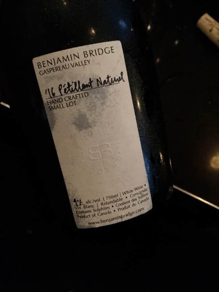 Petillant Naturel - Benjamin Bridge - Gerry & Dara 