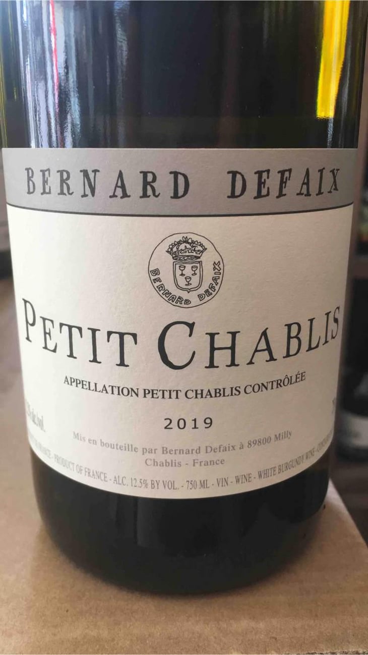 Petit Chablis - Bernard Defaix - Famille Defaix 