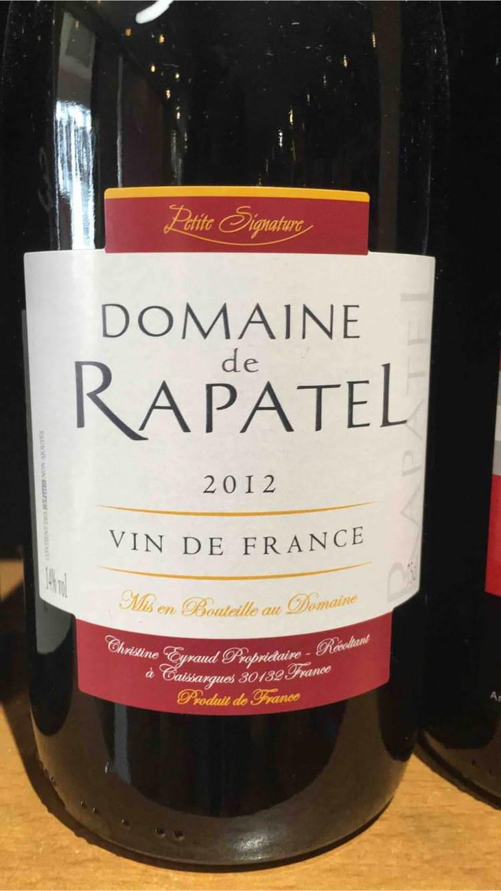 Petite Signature 2012 - Domaine de Rapatel - Gérard Eyraud -2012