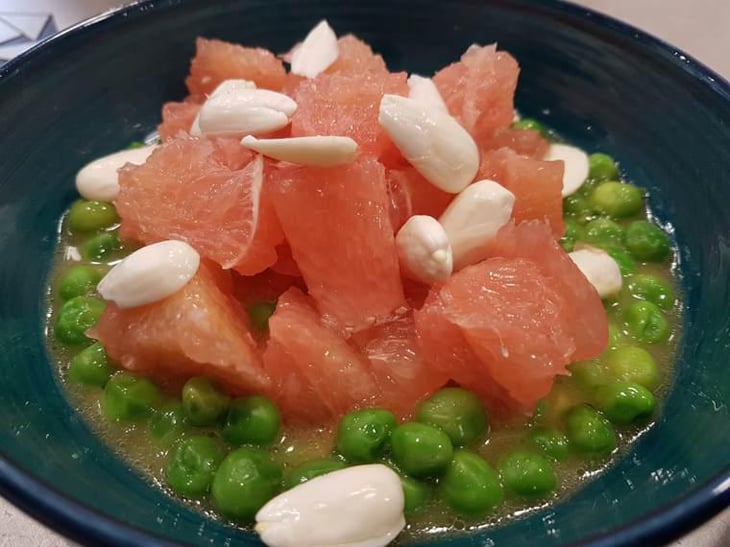 Petits Pois Au Beurre Demi-Sel, Pamplemousse Rose, Amandes Fraîches - Aymé Vadim - 510487