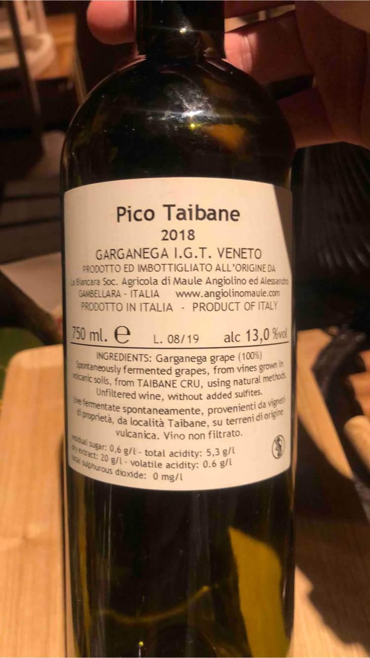 Pico Taibane - Azienda Agricola La Biancara - Angiolino Maule 