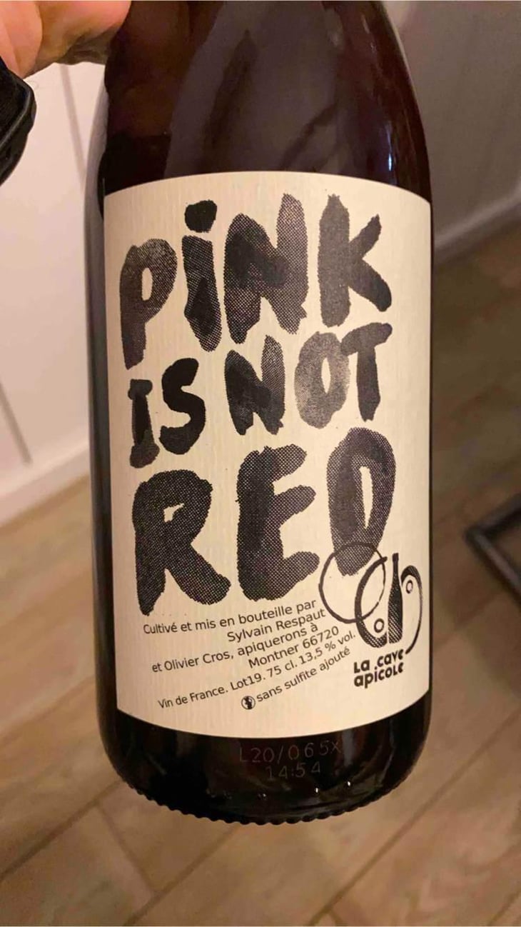 Pink is not Red (label after 2016) - La Cave Apicole - Sylvain Respaut & Olivier Cros 