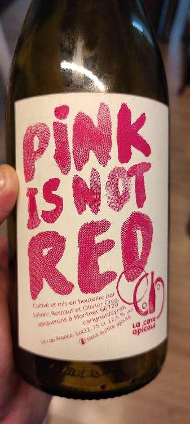 Pink is not Red (label after 2016) - La Cave Apicole - Sylvain Respaut & Olivier Cros 