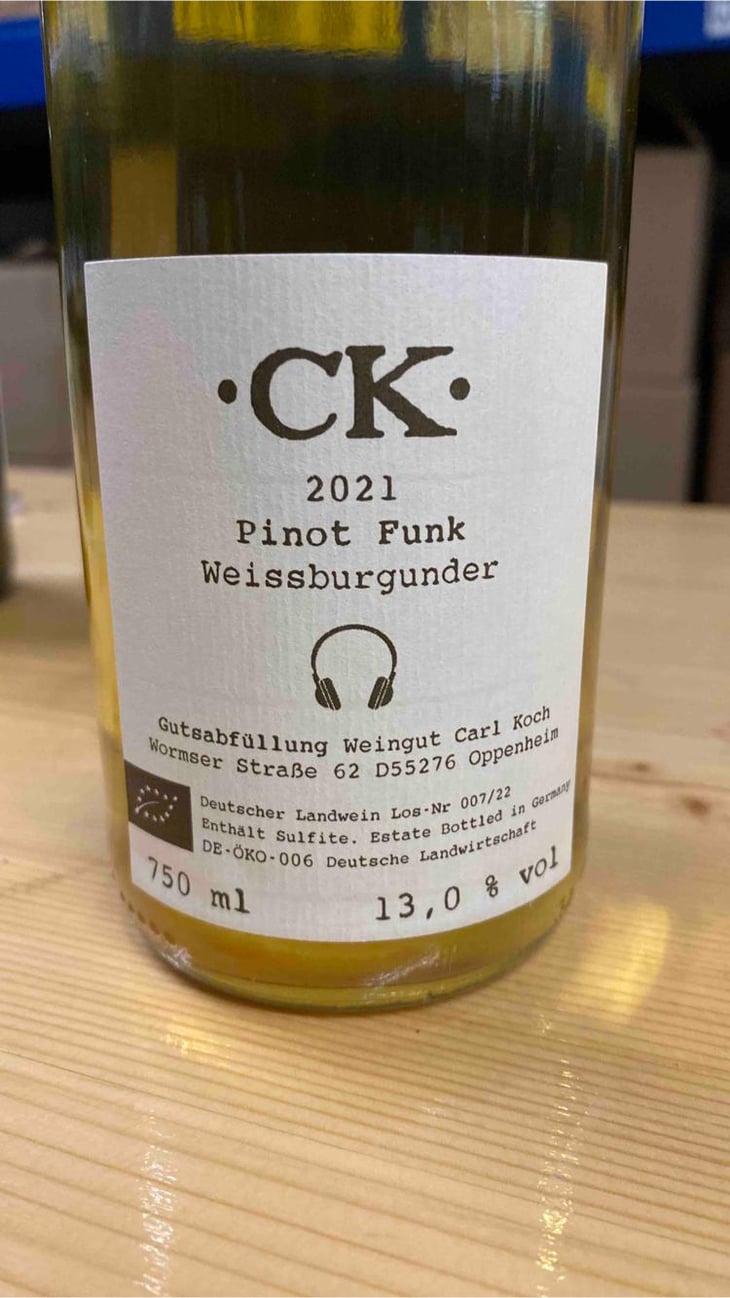 Pinot Funk Weissburgunder - Weigut Carl Koch Oppenheim - Agustin Novoa 