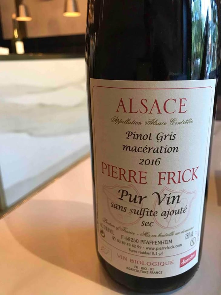 Pinot Gris Macération - Domaine Pierre Frick - Jean-Pierre, Chantal et Thomas Frick 