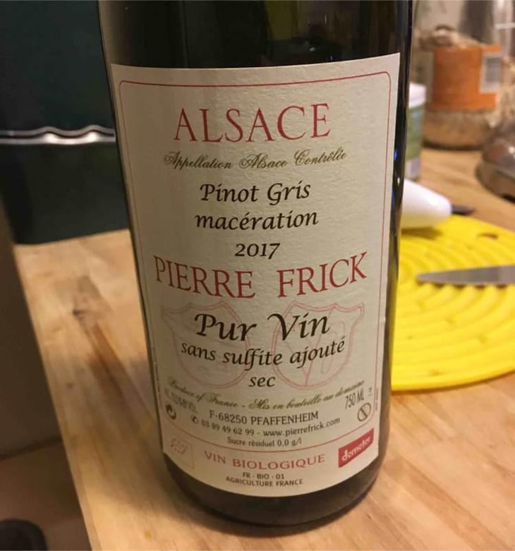Pinot Gris Macération - Domaine Pierre Frick - Jean-Pierre, Chantal et Thomas Frick 