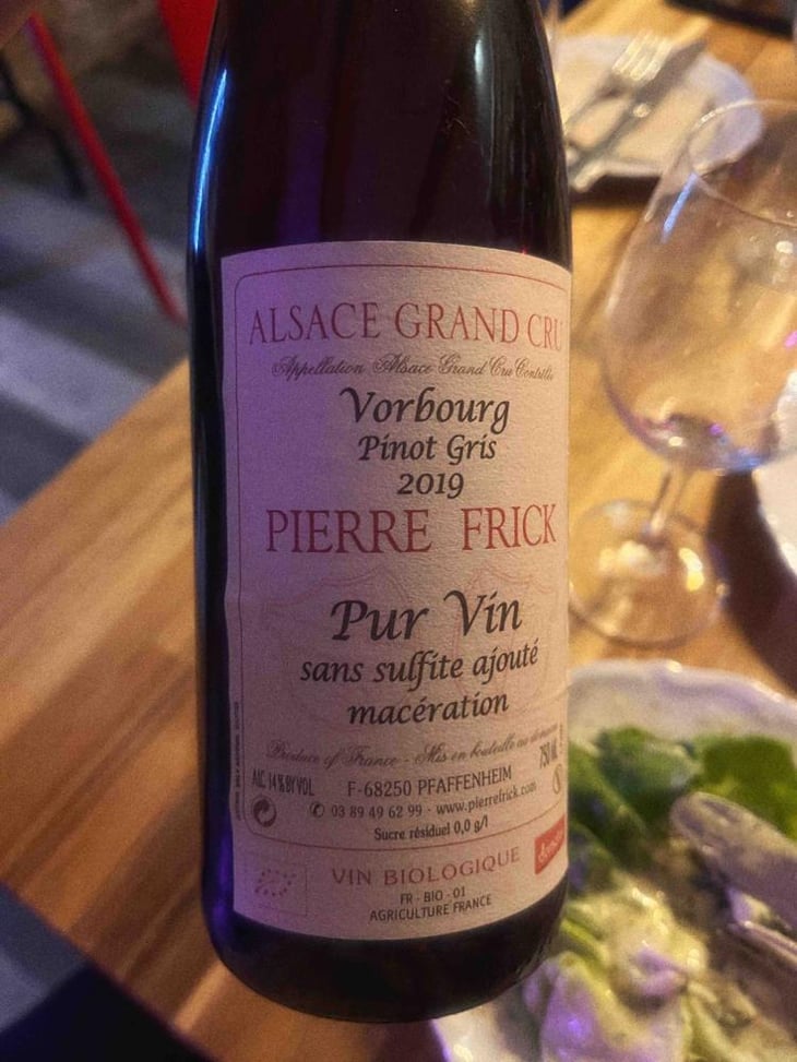 Pinot Gris Macération - Domaine Pierre Frick - Jean-Pierre, Chantal et Thomas Frick 