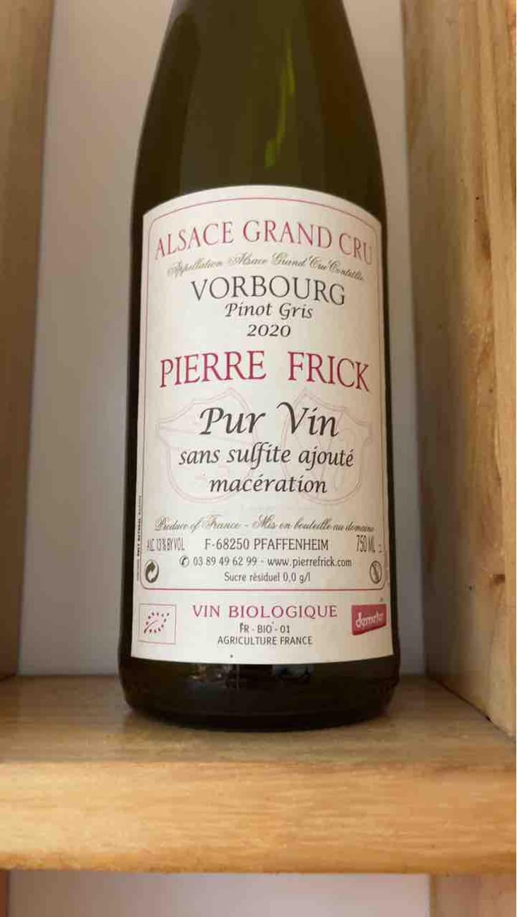 Pinot Gris Macération - Domaine Pierre Frick - Jean-Pierre, Chantal et Thomas Frick 