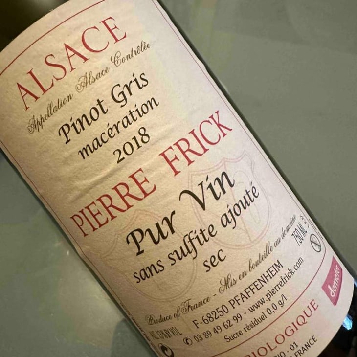 Pinot Gris Macération - Domaine Pierre Frick - Jean-Pierre, Chantal et Thomas Frick 