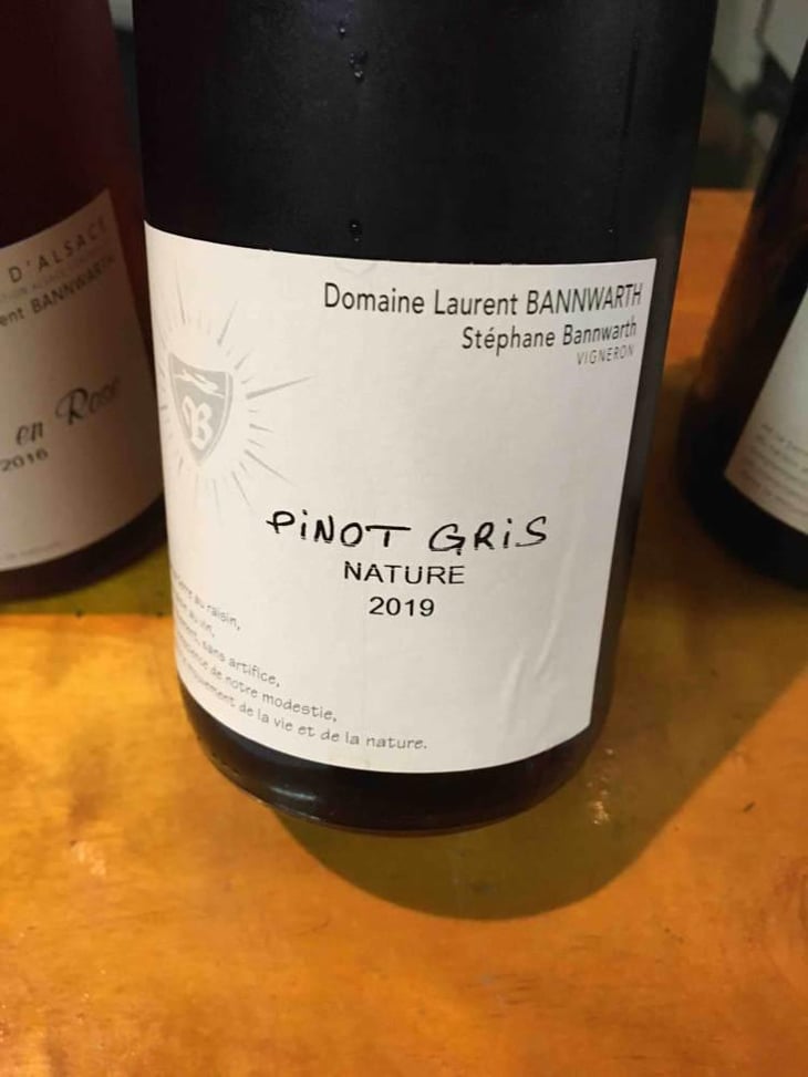 Pinot Gris Nature - Laurent Bannwarth - Stéphane Bannwarth 