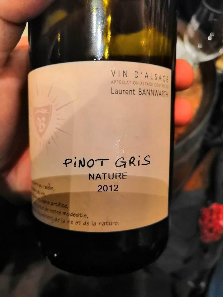 Pinot Gris Nature - Laurent Bannwarth - Stéphane Bannwarth 