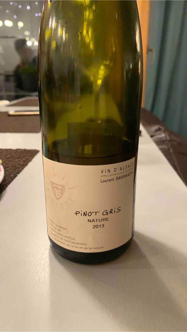 Pinot Gris Nature - Laurent Bannwarth - Stéphane Bannwarth 