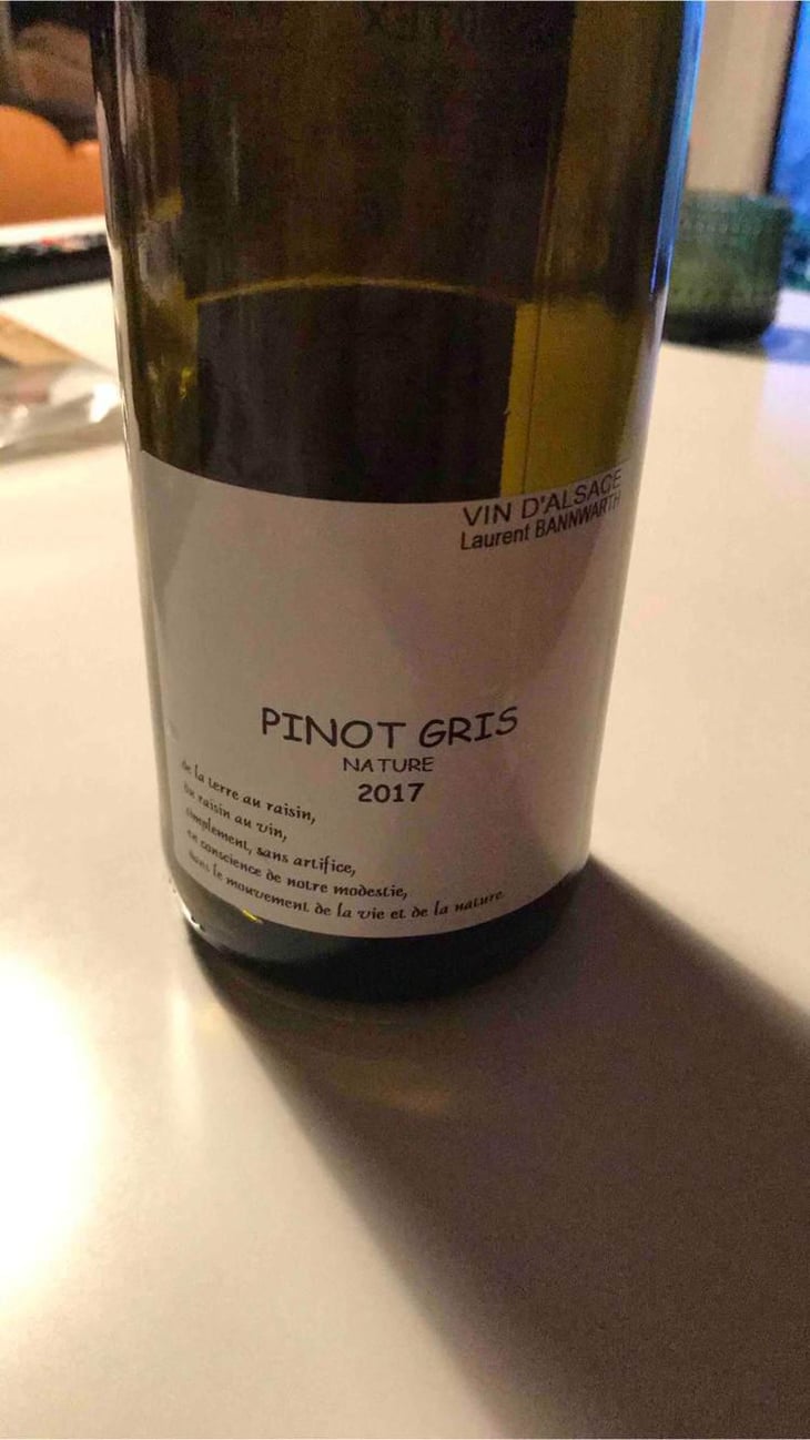Pinot Gris Nature - Laurent Bannwarth - Stéphane Bannwarth 