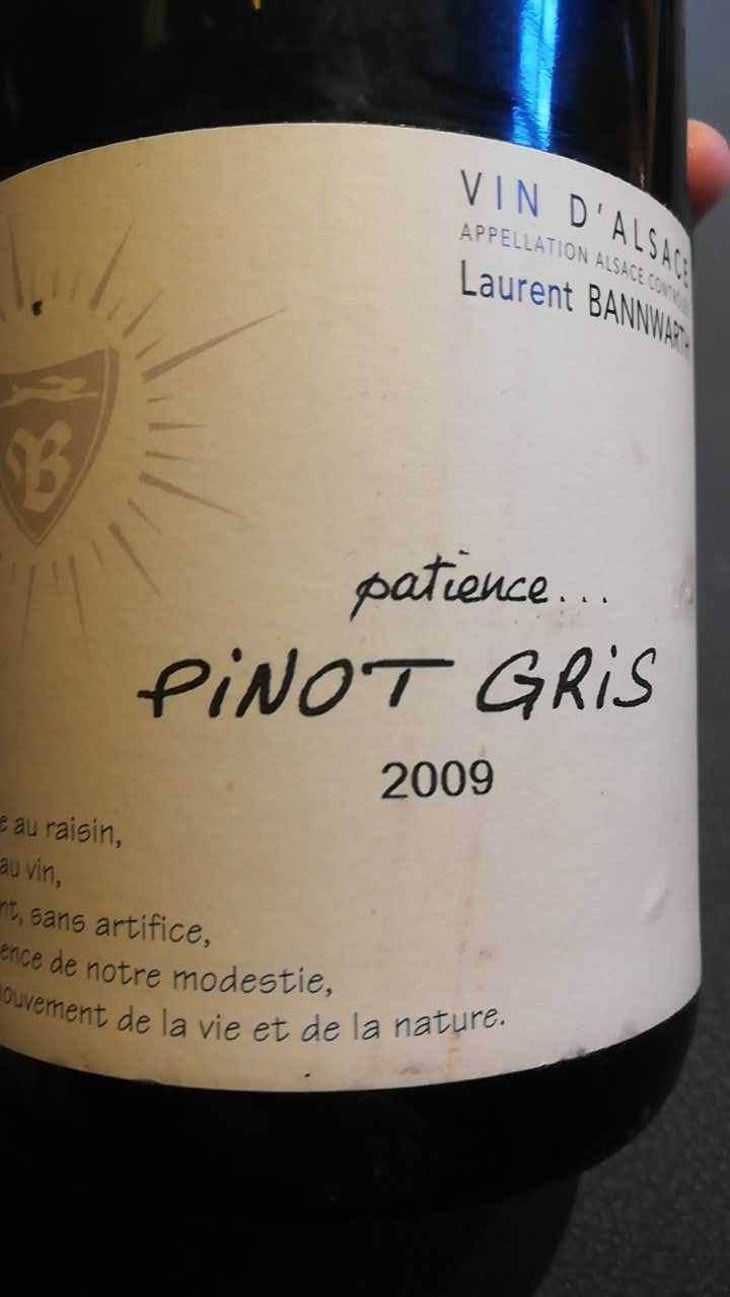 Pinot Gris Patience - Laurent Bannwarth - Stéphane Bannwarth 
