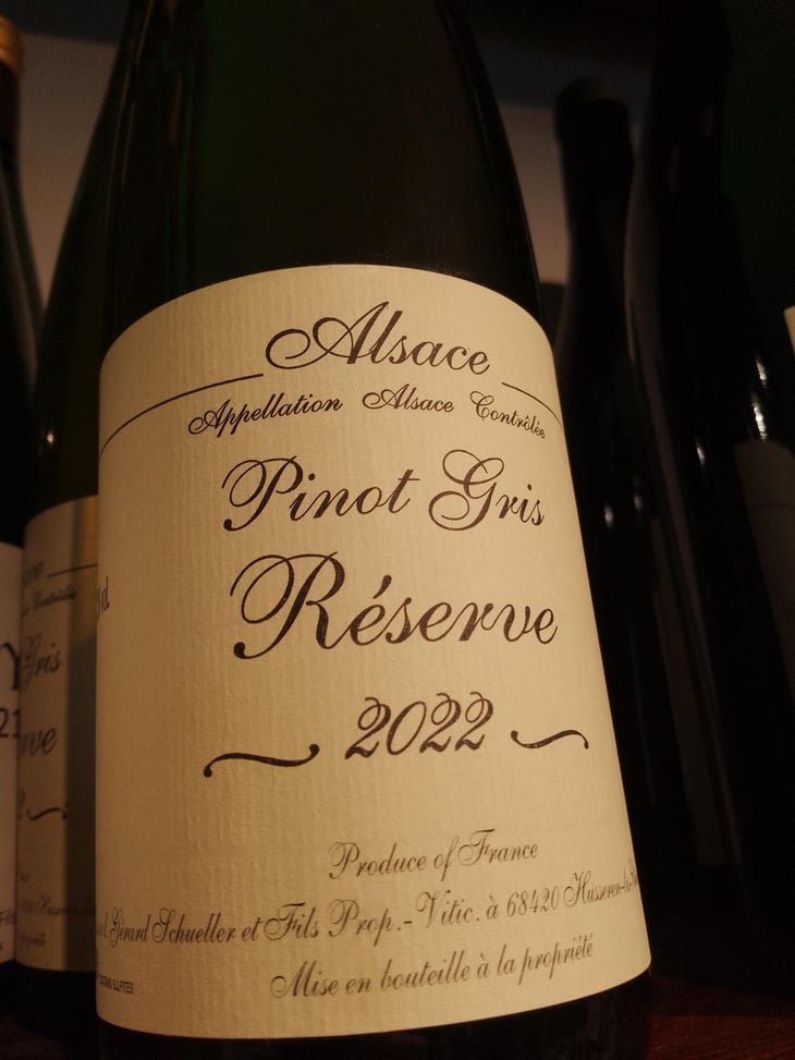 Pinot Gris Réserve - Gérard Schueller & Fils - Bruno Schueller 