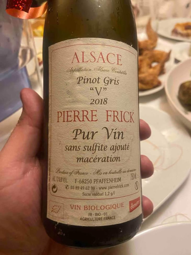 Pinot Gris 'V' - Domaine Pierre Frick - Jean-Pierre, Chantal et Thomas Frick 