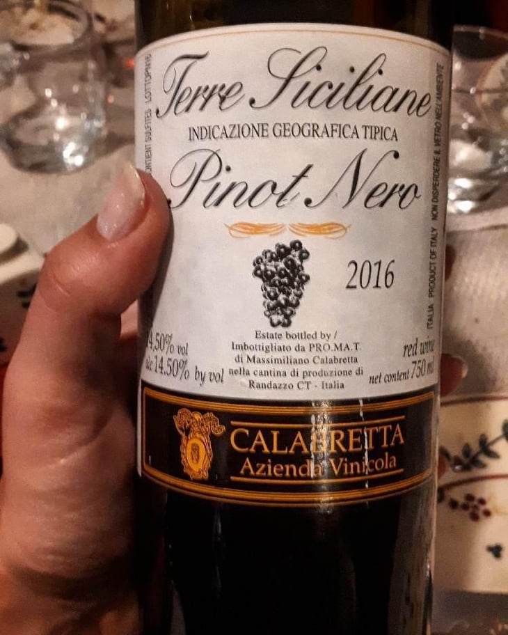 Pinot Nero - Azienda Vinicola Calabretta - Massimiliano Calabretta -2019