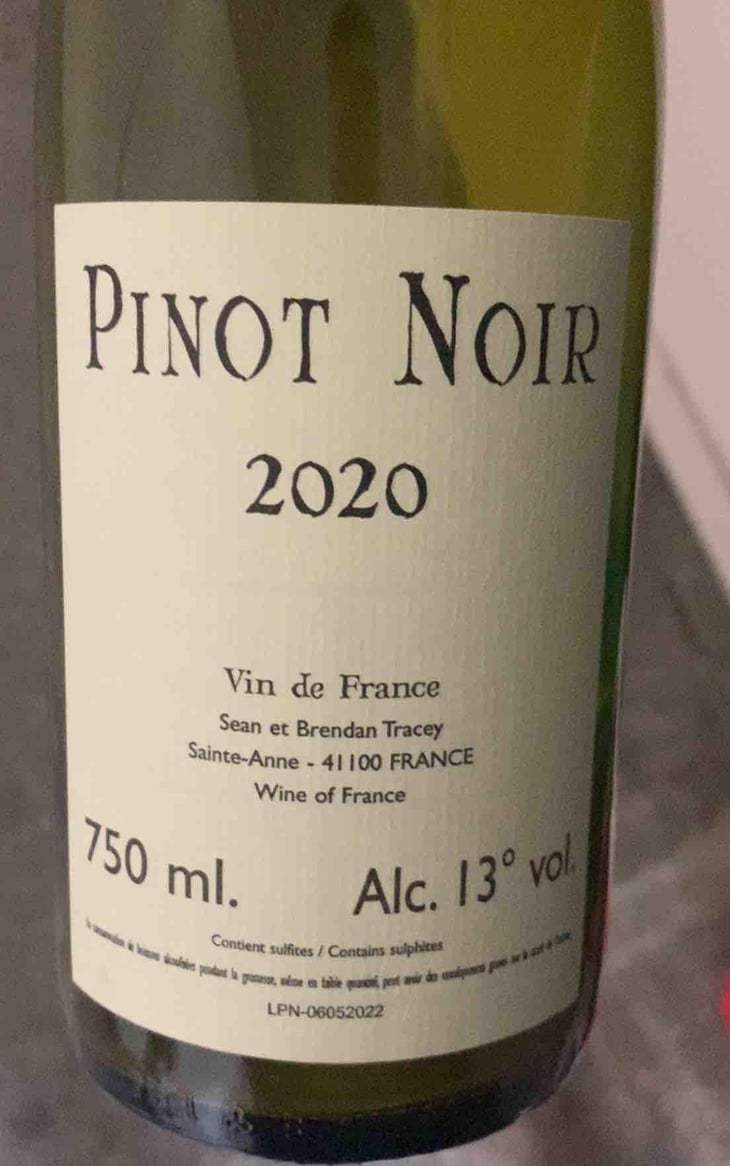 Pinot Noir - Domaine Le Clocher - Les Vins de Sainte Anne - Brendan & Sean Tracey -2020