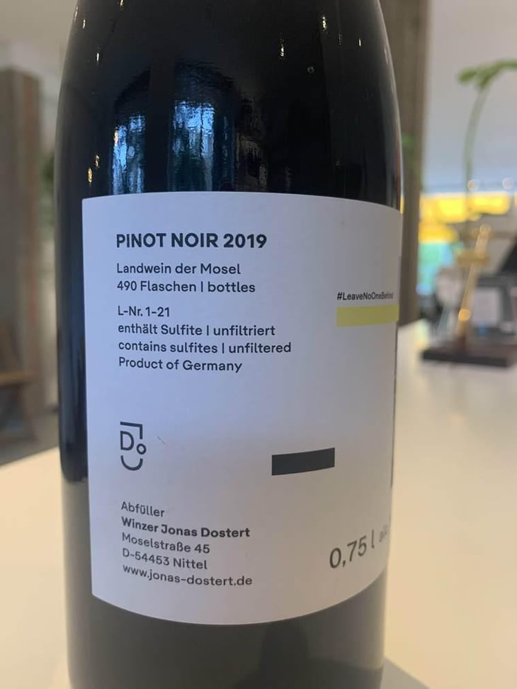 Pinot Noir 2019 - Jonas Dostert - Jonas Dostert -2019