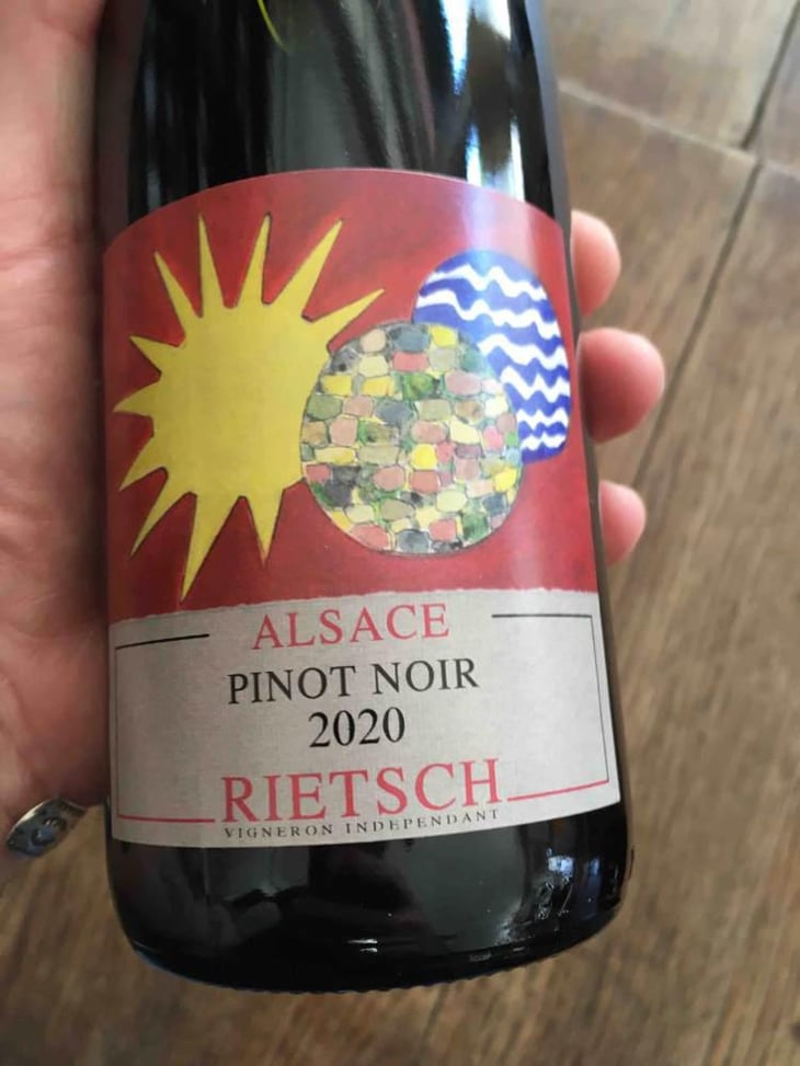 Pinot Noir (2019 NEW LABEL ) - Domaine Rietsch - Jean-Pierre & Sophie Rietsch -2019