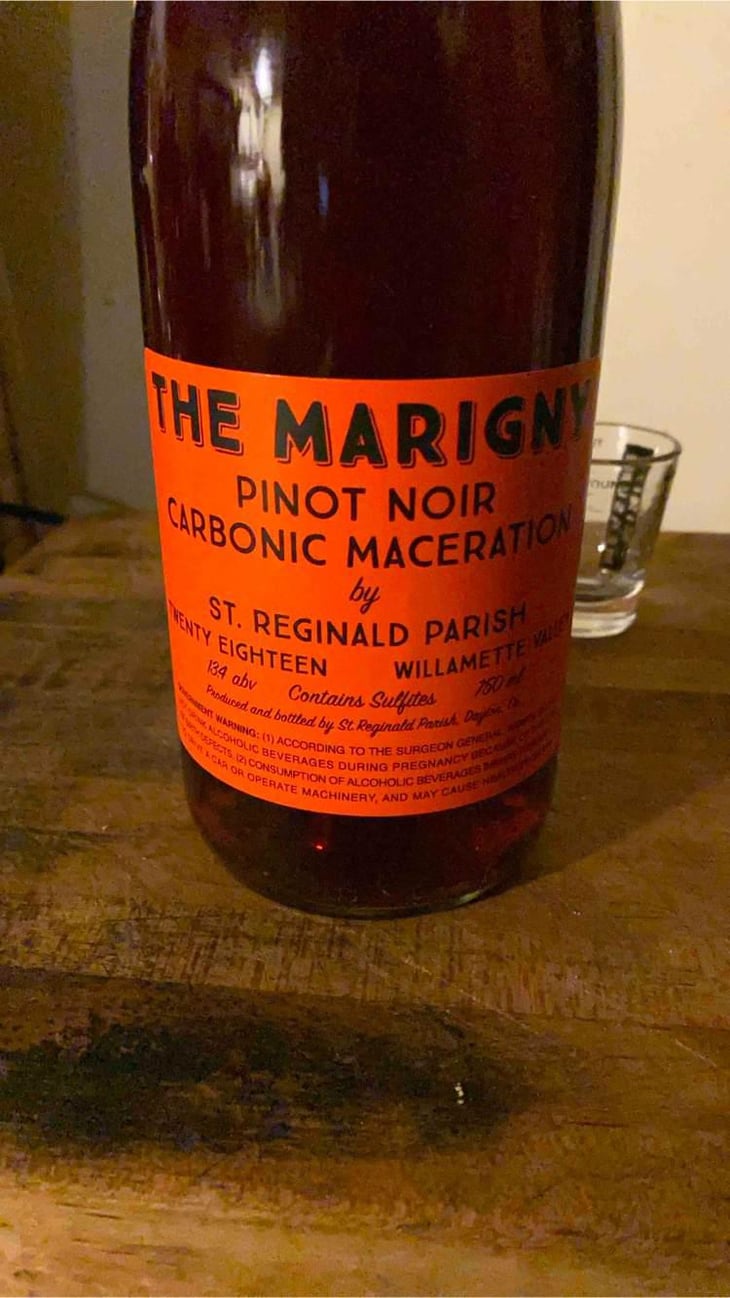 Pinot Noir Carbonic Maceration - St Reginald Parish - The Marigny 