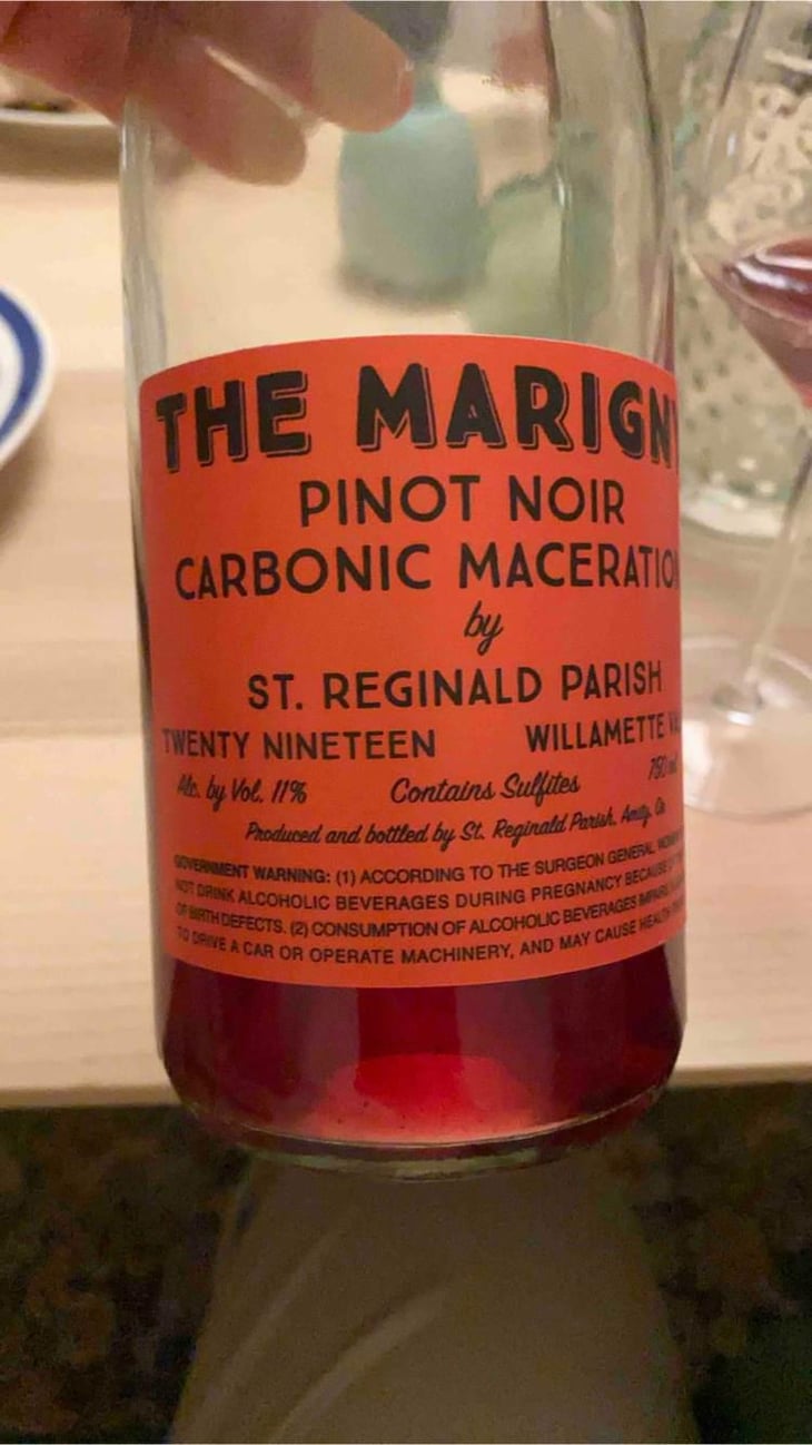 carbonic pinot noir - willamette valley - St. Reginald Parish 