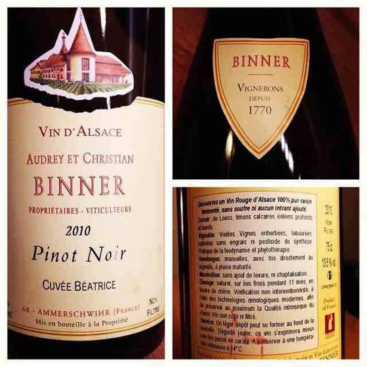 Pinot Noir Cuvée Béatrice - Domaine Christian Binner - Christian Binner et son équipe 