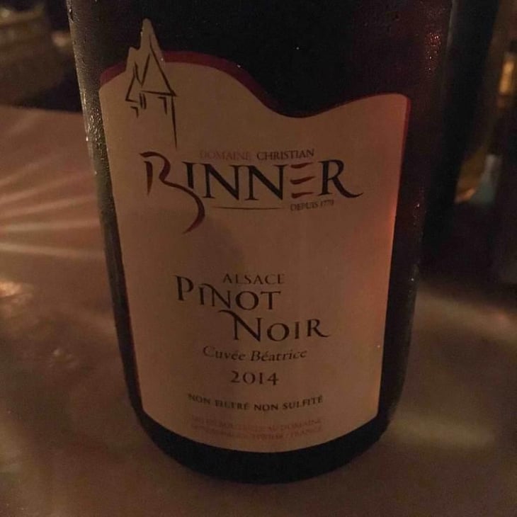 Pinot Noir Cuvée Béatrice - Domaine Christian Binner - Christian Binner et son équipe 