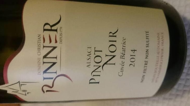 Pinot Noir Cuvée Béatrice - Domaine Christian Binner - Christian Binner et son équipe 