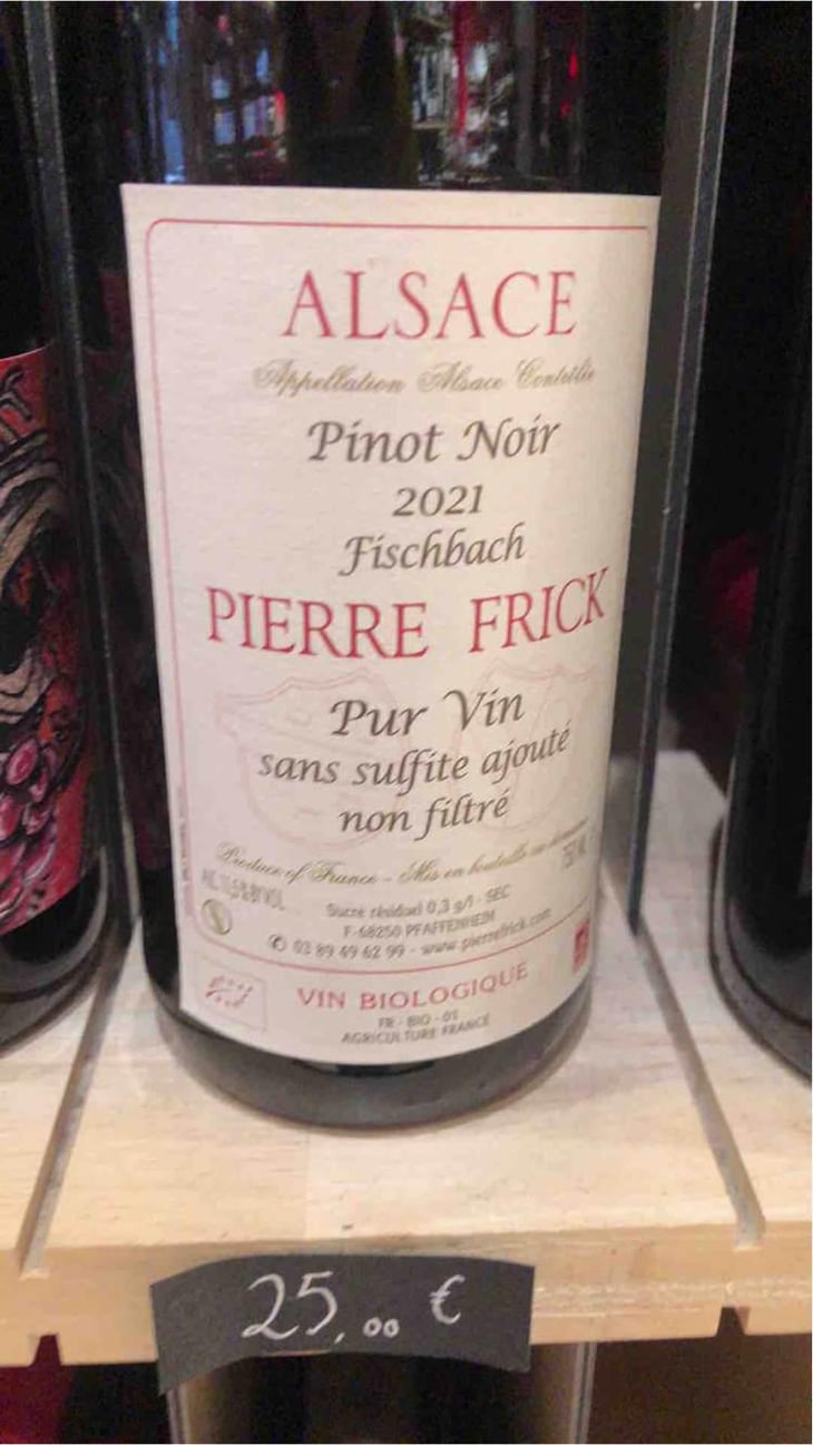 Pinot Noir Fischbach - Domaine Pierre Frick - Jean-Pierre, Chantal et Thomas Frick -2021