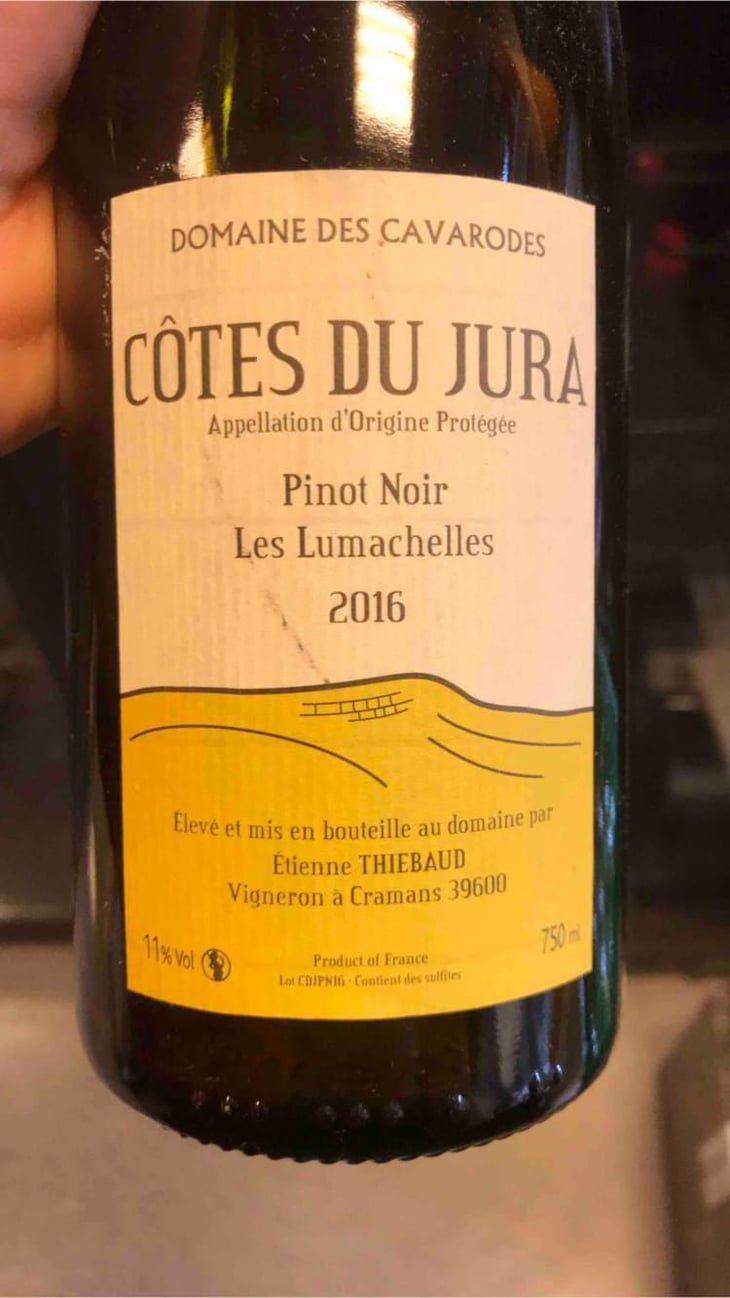 Pinot Noir Les Lumachelles - Domaine des Cavarodes - Etienne Thiebaud 