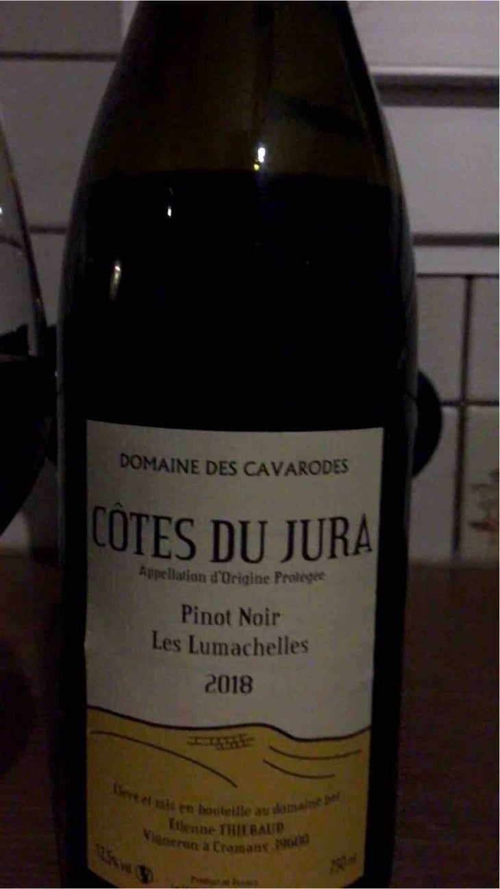 Pinot Noir Les Lumachelles - Domaine des Cavarodes - Etienne Thiebaud 