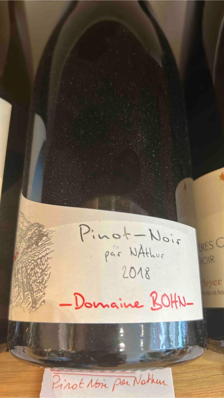 Pinot Noir Par Nathur - Domaine Bohn - Bernard & Arthur Bohn 