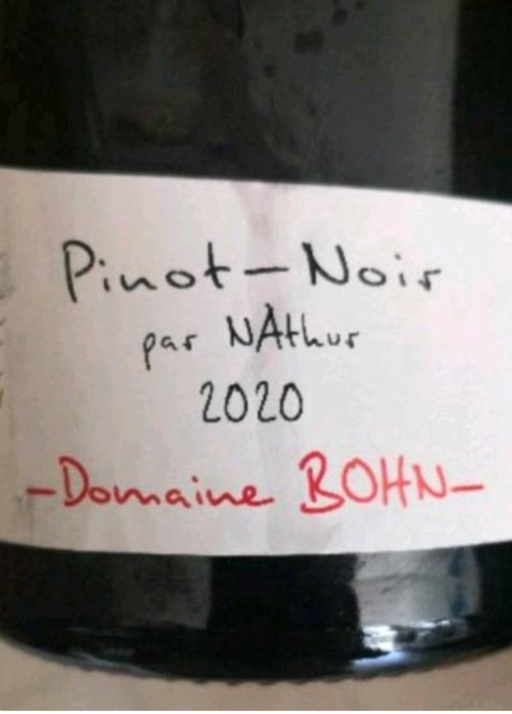 Pinot Noir Par Nathur - Domaine Bohn - Bernard & Arthur Bohn 